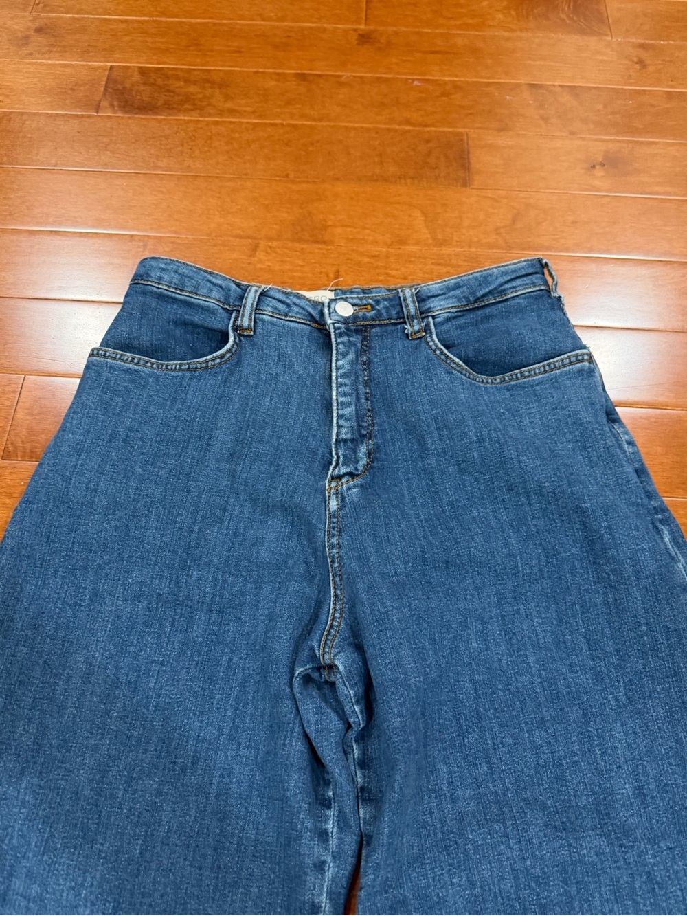 Pilcro Anthropologie Blue Ankle Length Kenna Heritage Barrel Leg Jeans Sz. 29 - Picture 3 of 6
